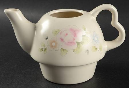 Tea Rose Individual Teapot with Cup Teapot No Lid