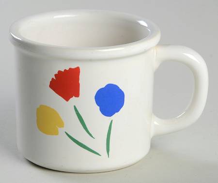 Three Flowers Flat Cup