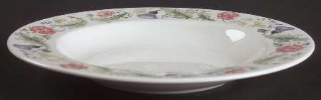 Thistle Rose Large Rim Soup Bowl