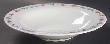 Thistle Rose Rim Soup Bowl