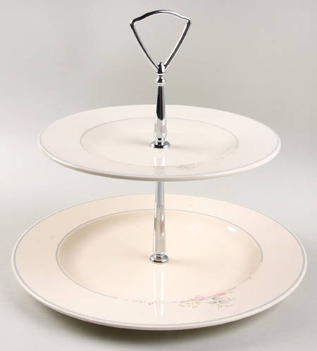 Trousseau 2 Tiered Serving Tray (Dinner & Salad Plate)