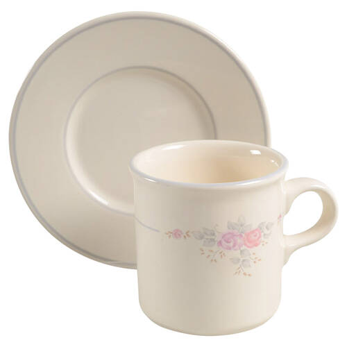 Trousseau Flat Cup & Saucer Set
