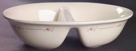 Trousseau 10" Oval Divided Vegetable Bowl
