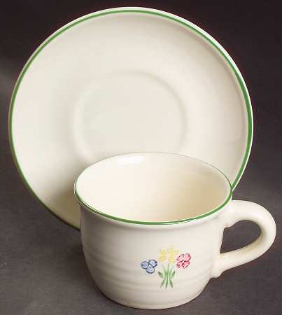 Vickie Hanson Flat Cup & Saucer Set