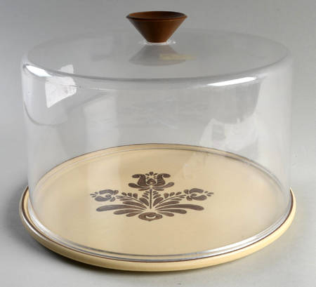 Village (Made in USA) Cheese Dish & Plastic Dome