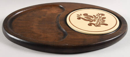 Village (Made in USA) Cheese & Cracker-Oval Wood Tray