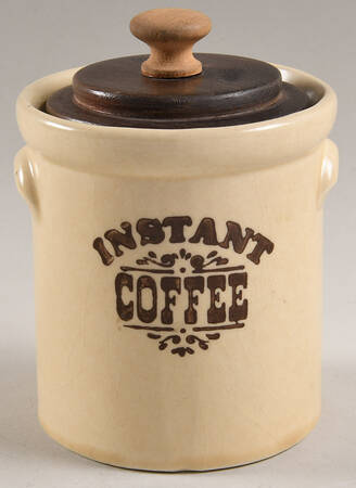 Village (Made in USA) Instant Coffee Crock & Lid