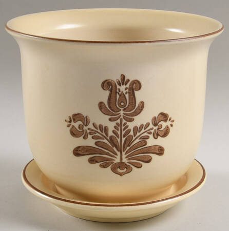 Village (Made in USA) 6" Flower Pot & Underplate