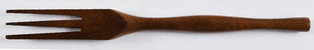 Village (Made in USA) Salad Serving Fork with Wood Prongs