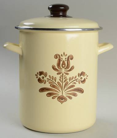 Village (Made in USA) Asparagus Pot & Lid with Metal Steamer