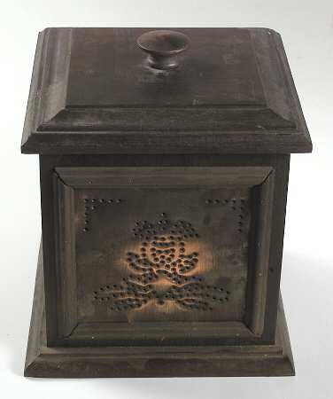 Village (Made in USA) Wood and Copper Large Canister