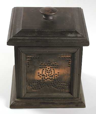 Village (Made in USA) Wood and Copper Medium Canister