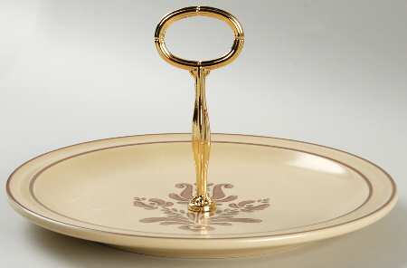 Village (Made in USA) Round Serving Plate with Handle (DP)