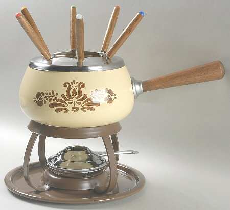 Village (Made in USA) (11 Piece) Metal Fondue Set