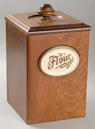Village (Made in USA) Wood Flour Canister & Lid