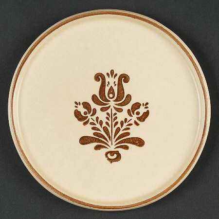 Village (Made in USA) Ceramic Base for Cheese Dish & Plastic Dome