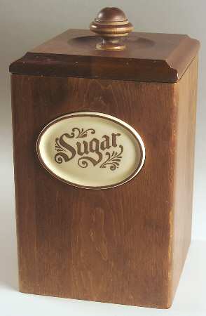 Village (Made in USA) Wood Sugar Canister & Lid