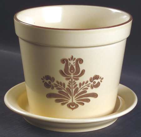 Village (Made in USA) 6" Flower Pot & Underplate