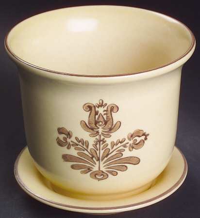 Village (Made in USA) 4" Flower Pot with Underplate