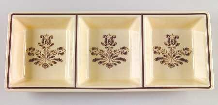 Village (Made in USA) Melamine 3 Section Rectangular Tray