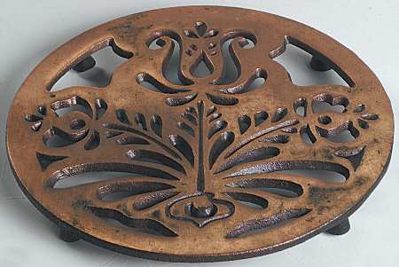 Village (Made in USA) Round Copper Trivet