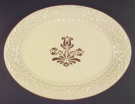 Village (Made in USA) 18" Embossed Oval Serving Platter