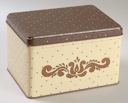 Village (Made in USA) Metal Recipe Box & Lid