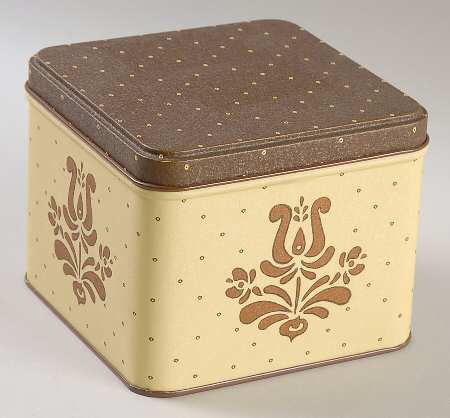 Village (Made in USA) 4" Square Metal Box & Lid