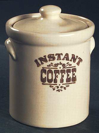 Village (Made in USA) Instant Coffee Crock & Lid
