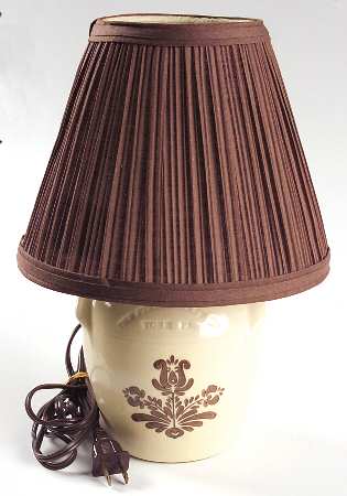 Village (Made in USA) Crock Accent Lamp & Shade