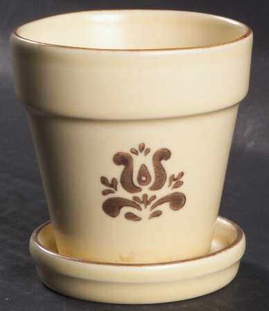 Village (Made in USA) 3" Flower Pot & Underplate