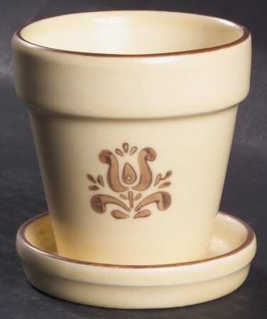 Village (Made in USA) 3" Flower Pot & Underplate