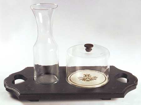 Village (Made in USA) Wine and Cheese Tray with Dome and Carafe