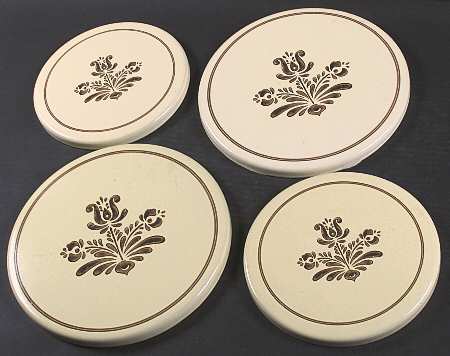Village (Made in USA) Round Steel Stove Cover - Set of 4