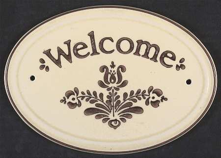 Village (Made in USA) "Welcome" Wall Plaque