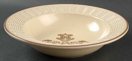 Village (Made in USA) Large Bowl with Wicker Trim