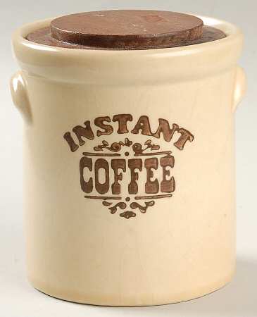 Village (Made in USA) Instant Coffee Crock & Lid