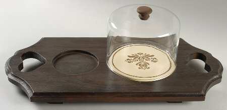 Village (Made in USA) Wine and Cheese Tray with Dome, No Carafe