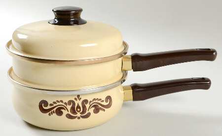 Village (Made in USA) 3 Piece Metal Saucepan Double Boiler