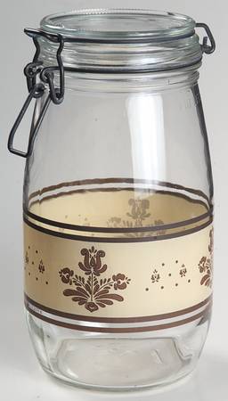 Village (Made in USA) 8" Glassware Canister with Hinged Lid