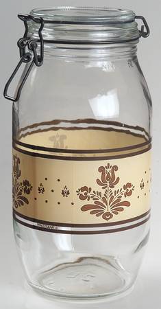 Village (Made in USA) 10" Glassware Canister with Hinged Lid