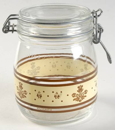 Village (Made in USA) 5" Glassware Canister with Hinged Lid