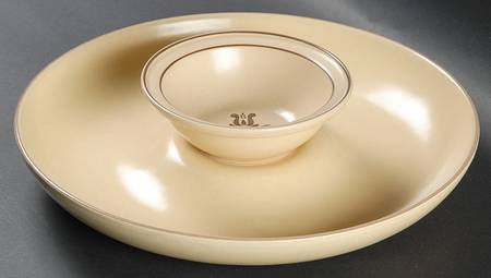 Village (Made in USA) Chip & Dip Set (Uses Soup/Cereal Bowl)