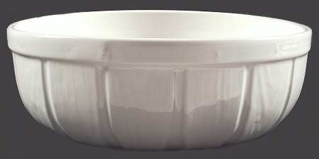 White 9" Round Vegetable Bowl