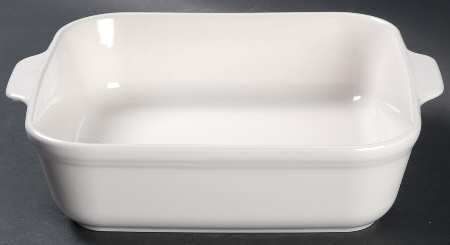 White 10" Square Baker