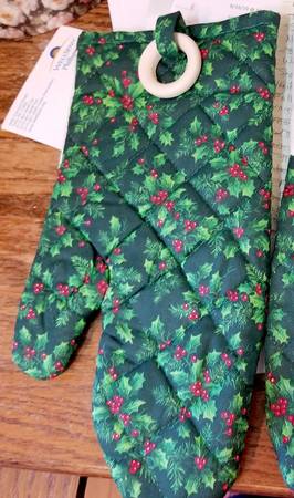 Winterberry Cloth Oven Mitt