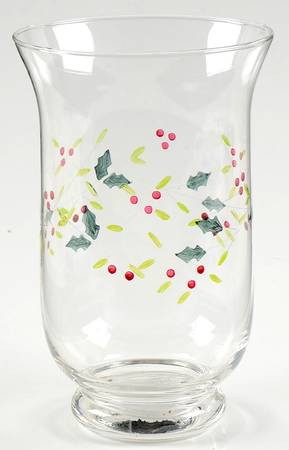 Winterberry 8" Glassware Hurricane