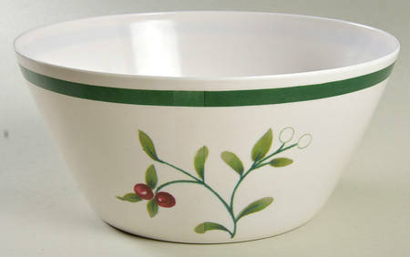 Winterberry 10" Large Melamine Salad Serving Bowl