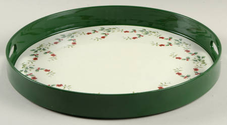 Winterberry 13" Round Melamine Tray