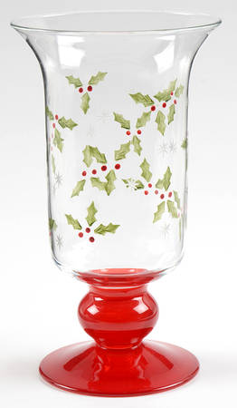 Winterberry 8" Glassware Hurricane